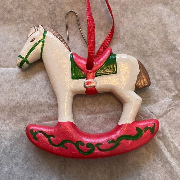 3 ceramic handcrafted hand painted Christmas tree ornaments - Picture 8 of 8